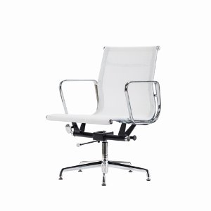 보스톤 메쉬 미들 오피스 체어 화이트 (고정형)
