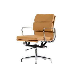 소프트패드 로우 오피스 체어 카멜 (고정형)
