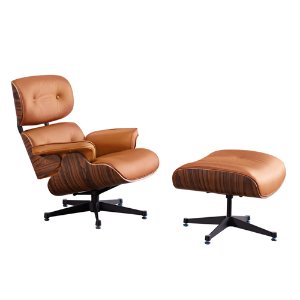 임스 라운지 체어 브라운 (오토만 포함)