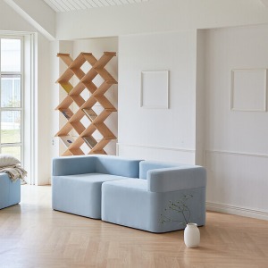 아만다 모듈형 2인 소파 - 실용적이고 편리한 디자인 이미지